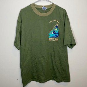 Vintage “I Fear No Wind” BAREFOOT OPEN REGATTA 1998 T-Shirt: Size Extra …